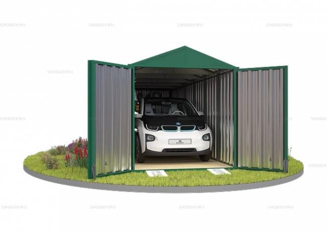 Хозблок SKOGGY секционный с двускатной крышей 6 х 2 м, зелёный мох Хозблок SKOGGY секционный с двускатной крышей 6 х 2 м, зелёный мох