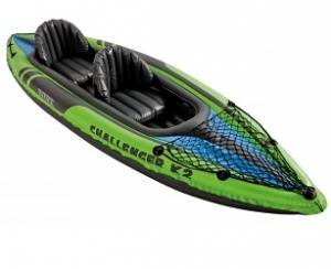 Надувная байдарка "Challenger K2" 351х76х38см, алюм.вёсла 218см, насос 68614, транс.сеть, до 180кг