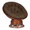 Кресло-качалка Папасан/Papasan (W 23/01 B) /с подушкой/ 115х78х104см, пекан орех, ткань коричневый, 3м7-147 Pecan (орех)