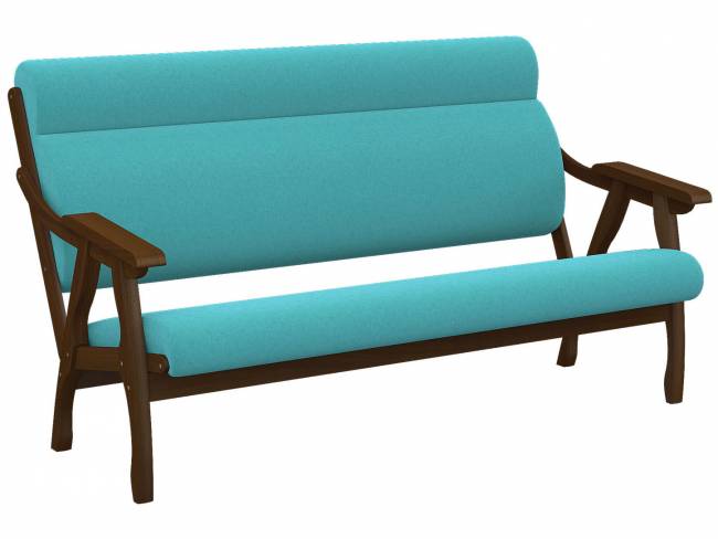 Диван Вега 10 ткань бирюза, каркас орех Диван Вега 10 ткань бирюза, каркас орех