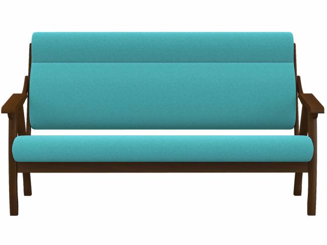 Диван Вега 10 ткань бирюза, каркас орех Диван Вега 10 ткань бирюза, каркас орех