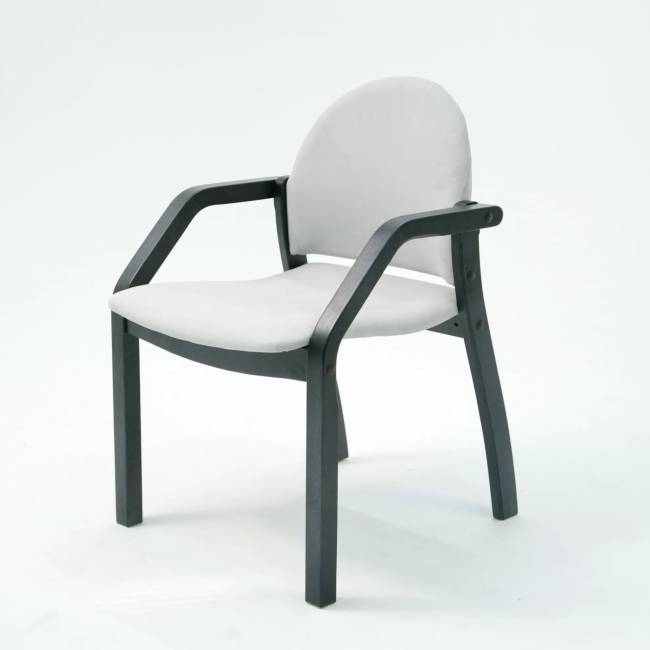 Стул-кресло Джуно 2.0 чёрное дерево/серый