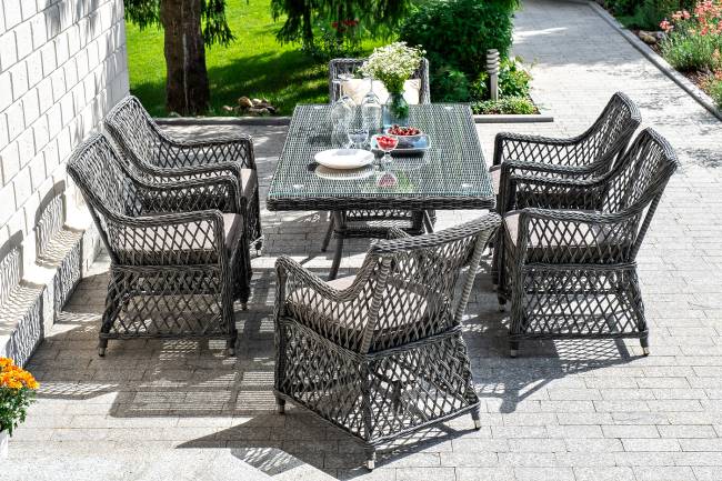 "Латте" плетеное кресло из искусственного ротанга, цвет графит "Латте" плетеное кресло из искусственного ротанга, цвет графит