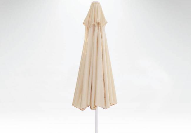 Зонт пляжный профессиональный Ø2.5 м Kiwi Clips белый, тортора Ø2500 мм