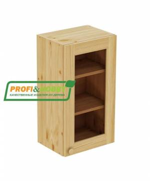Шкаф навесной 400 х 300 х 720 под стекло, сосна, бесцветный лак Шкаф навесной 400 х 300 х 720 под стекло, сосна, бесцветный лак