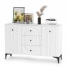 Комод с сервантом Валенсия цвет белый шагрень