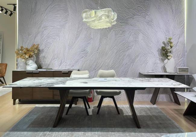 Стол BRIAN 200 MATTE PANDORA керамика на стекле/ Орех, ®DISAUR Стол BRIAN 200 MATTE PANDORA керамика на стекле/ Орех, ®DISAUR