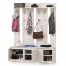 Три тумбы с вешалками для верхней одежды Ника цвет ясень анкор светлый Три тумбы с вешалками для верхней одежды Ника цвет ясень анкор светлый