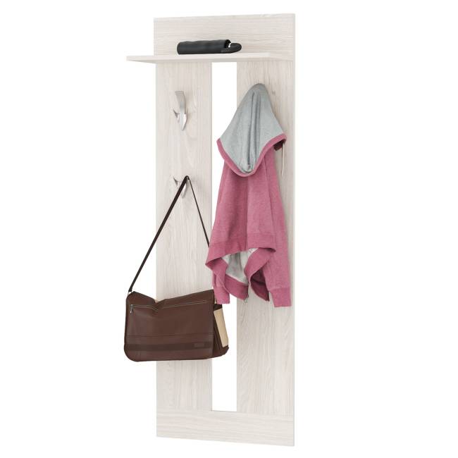Три тумбы с вешалками для верхней одежды Ника цвет ясень анкор светлый Три тумбы с вешалками для верхней одежды Ника цвет ясень анкор светлый