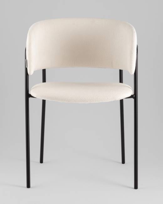 Кресло Нэлли New буклированный велюр белый