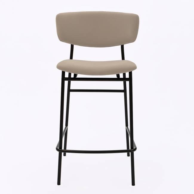 Дизайнерский полубарный стул Marko латте, черный металл Дизайнерский полубарный стул Marko латте, черный металл