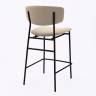 Дизайнерский полубарный стул Marko латте, черный металл Дизайнерский полубарный стул Marko латте, черный металл