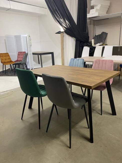 Стол BRICK M 120 Дуб Канзас/ Черный М-City Стол BRICK M 120 Дуб Канзас/ Черный М-City