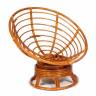 Кресло-качалка Папасан/Papasan (W 23/01 B) /с подушкой/ 115х78х104см, коньячный, экошерсть коричневый, 1811-5 Cognac (коньяк)