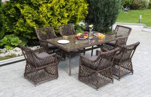 "Латте" обеденная группа плетеная, цвет коричневый "Латте" обеденная группа плетеная, цвет коричневый