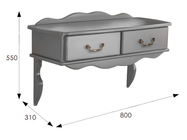 Консоль Берже 20 серый графит Консоль Берже 20 серый графит