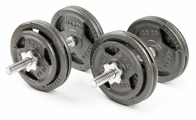 Набор гантелей с железной ручкой "HAMMERTONE", 2x14 кг