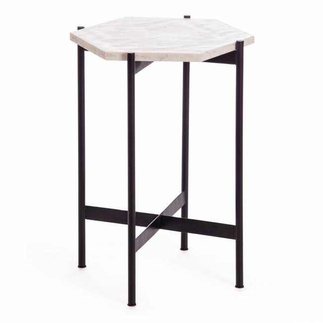 Столик кофейный Secret De Maison FENDY ( mod. 11980 ) алюминиевый сплав/мрамор, 38*38*53 см, античная медь античная медь алюминиевый сплав/мрамор