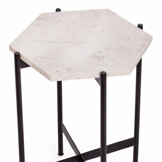 Столик кофейный Secret De Maison FENDY ( mod. 11980 ) алюминиевый сплав/мрамор, 38*38*53 см, античная медь античная медь алюминиевый сплав/мрамор