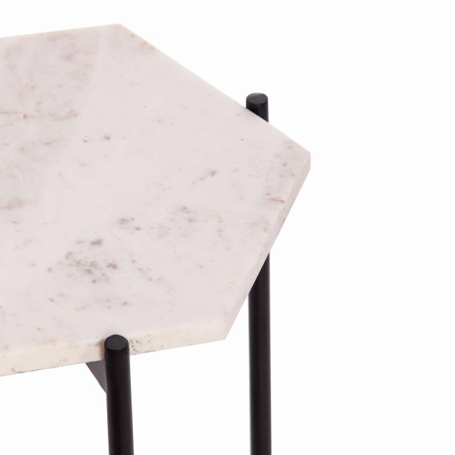 Столик кофейный Secret De Maison FENDY ( mod. 11980 ) алюминиевый сплав/мрамор, 38*38*53 см, античная медь античная медь алюминиевый сплав/мрамор