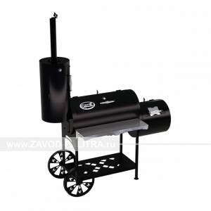 Гриль-Смокер XXL, из стали толщиной 3 мм, с топкой справа, в термостойкой покраске Гриль-Смокер XXL, из стали толщиной 3 мм, с топкой справа, в термостойкой покраске