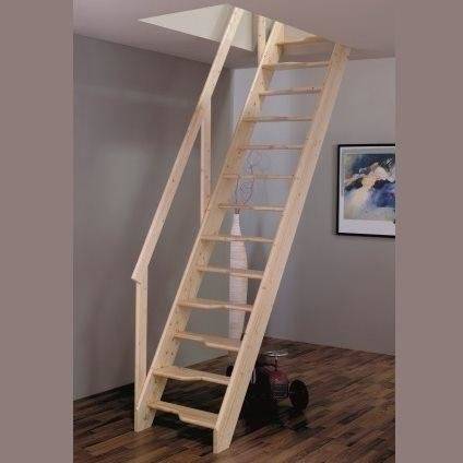 Мансардная лестница из ели М-011у Мансардная лестница из ели М-011у