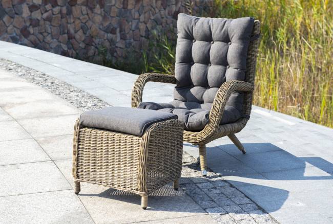 "Толедо" кресло плетеное с подушками, цвет соломенный "Толедо" кресло плетеное с подушками, цвет соломенный