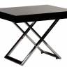 Стол-трансформер Левмар Cross G27/S79 черный глянец/ опоры нерж.сталь Стол-трансформер Левмар Cross G27/S79 черный глянец/ опоры нерж.сталь