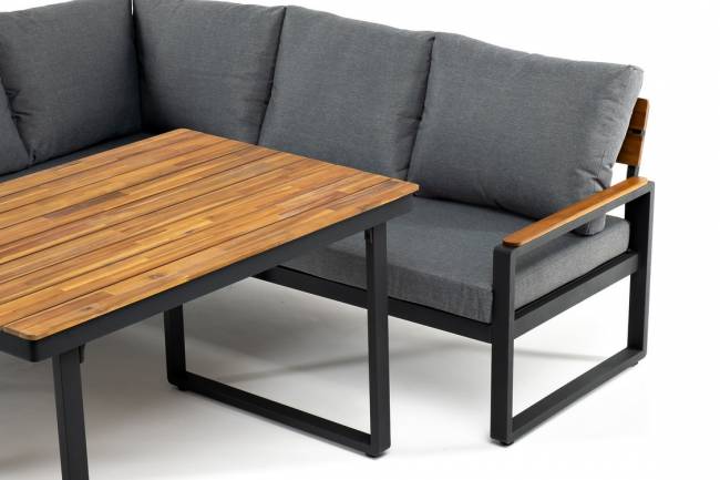 Угловой комплект из алюминия TOPA с обеденным столом