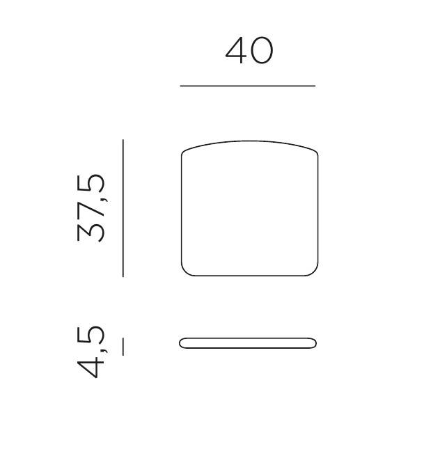 Подушка для стула Doga Bistrot бежевый 400х375х45 мм Подушка для стула Doga Bistrot бежевый 400х375х45 мм
