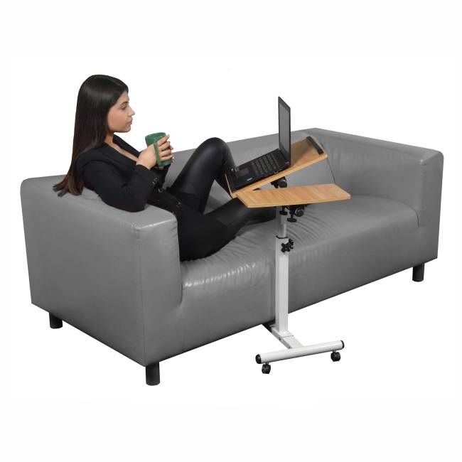 Стол многофункциональный Palma 60x40x62-96см, светлое дерево, белый Стол многофункциональный Palma 60x40x62-96см, светлое дерево, белый