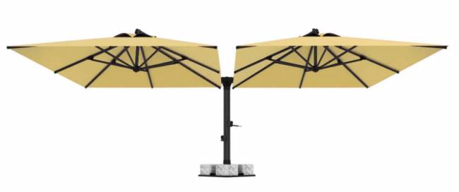 Зонт профессиональный двухкупольный 6.4х3 м Double Banana V бежевый 6400х3000 мм Зонт профессиональный двухкупольный 6.4х3 м Double Banana V бежевый 6400х3000 мм