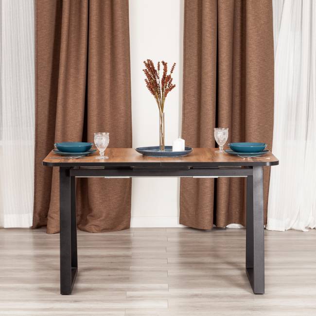 Стол MALTIDO ЛДСП/HPL/металл, 130 х 75+30 х 75 см, Дуб Вотан/чёрный Дуб Вотан/чёрный ЛДСП/HPL/металл Стол MALTIDO ЛДСП/HPL/металл, 130 х 75+30 х 75 см, Дуб Вотан/чёрный Дуб Вотан/чёрный ЛДСП/HPL/металл