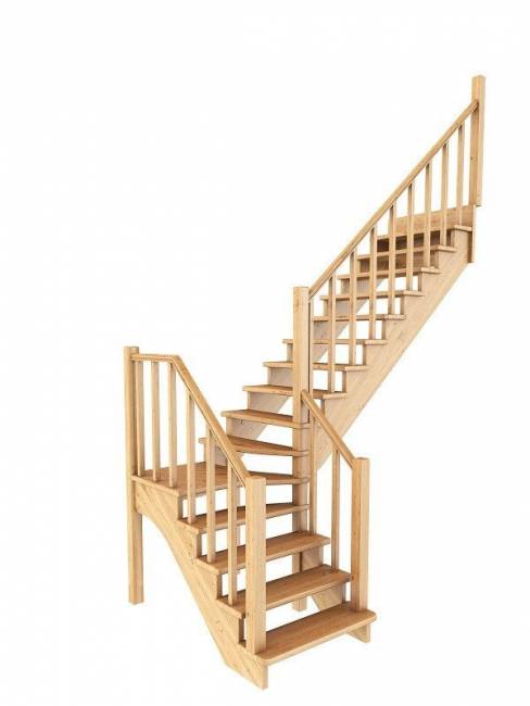 Деревянная лестница К-032м Деревянная лестница К-032м