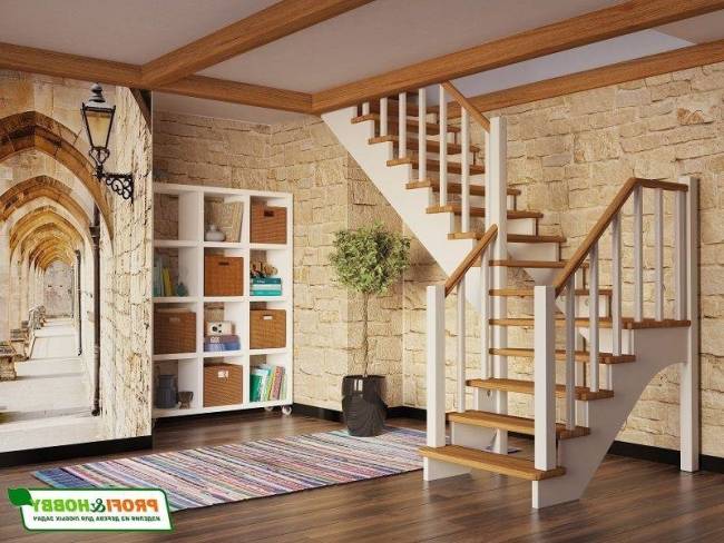 Деревянная лестница К-032м Деревянная лестница К-032м