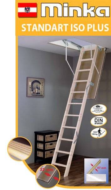 Чердачная складная лестница STANDART ISO PLUS Чердачная складная лестница STANDART ISO PLUS