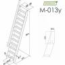 Мансардная лестница из сосны М-013у Мансардная лестница из сосны М-013у