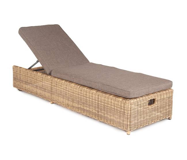"Рим" шезлонг с подушкой, цвет соломенный "Рим" шезлонг с подушкой, цвет соломенный