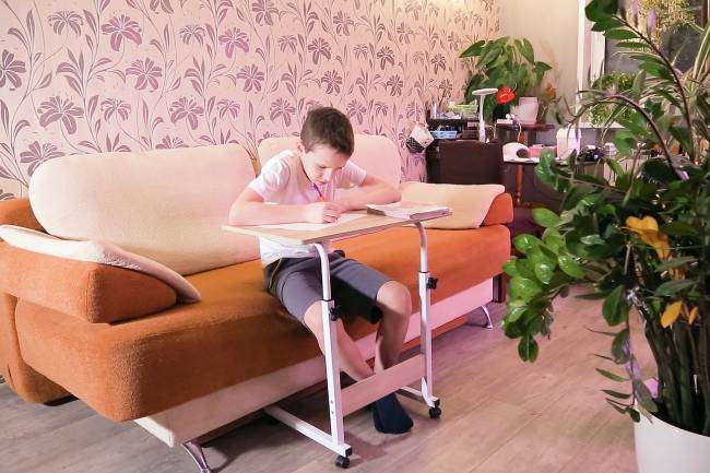 Стол многофункциональный на колесах, 60x40 см, «РОЛЛ», 2 ножки, регул.высота, мдф, металл, св. дерево, белый Стол многофункциональный на колесах, 60x40 см, «РОЛЛ», 2 ножки, регул.высота, мдф, металл, св. дерево, белый