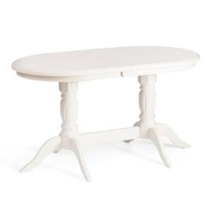 Стол COPPOLA бук, мдф, 140+40x80x77см, Ivory white Ivory white бук, мдф
