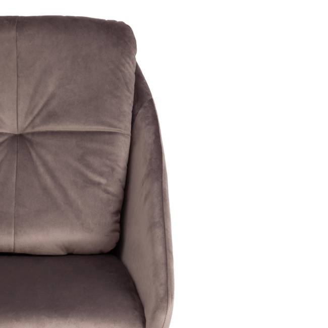 Кресло STAR (mod. CY-1919) вельвет/металл, 68 х 60 х 88 см , серый (HLR 24)/черный  (Комплект из 2 шт.) серый (HLR 24)/черный вельвет/металл