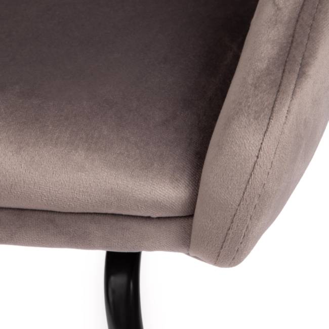 Кресло STAR (mod. CY-1919) вельвет/металл, 68 х 60 х 88 см , серый (HLR 24)/черный  (Комплект из 2 шт.) серый (HLR 24)/черный вельвет/металл