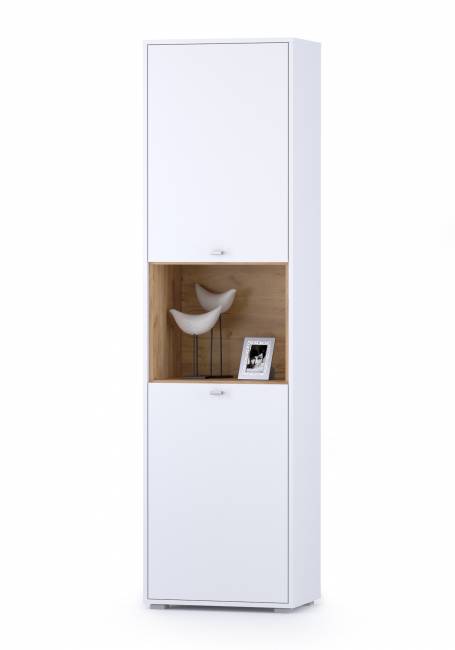 Пенал для гостиной Бэль цвет дуб крафт золотой/белый премиум