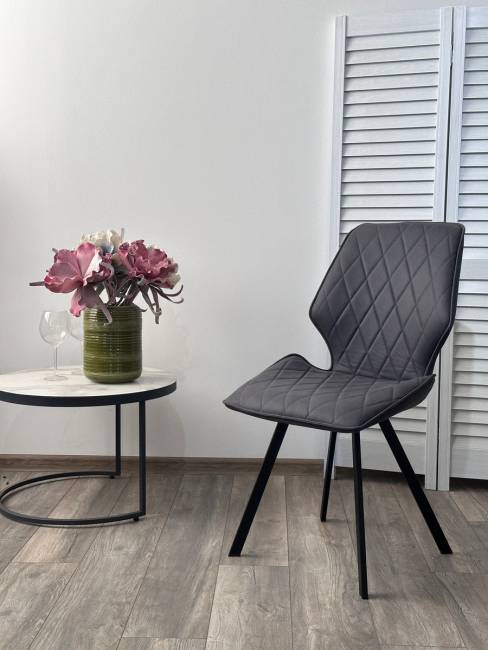 Стул РАФАЭЛЬ, цвет Style-22 Темно-серый, ткань под нубук / черный каркас М-City Стул РАФАЭЛЬ, цвет Style-22 Темно-серый, ткань под нубук / черный каркас М-City