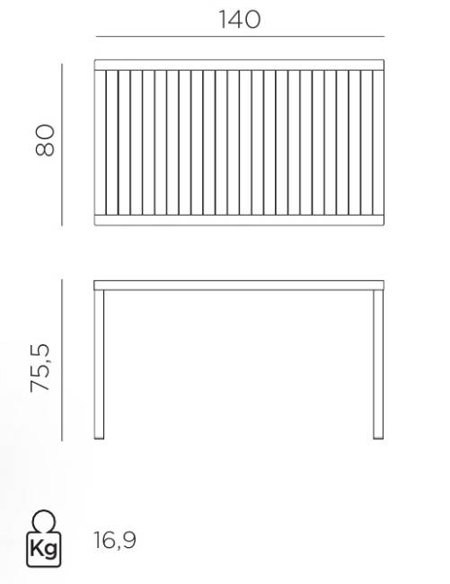 Стол пластиковый обеденный Cube 140x80 антрацит 1400х800х755 мм Стол пластиковый обеденный Cube 140x80 антрацит 1400х800х755 мм
