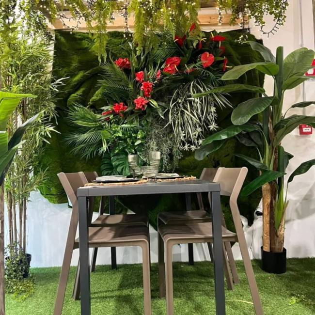 Стол пластиковый обеденный Cube 140x80 антрацит 1400х800х755 мм Стол пластиковый обеденный Cube 140x80 антрацит 1400х800х755 мм