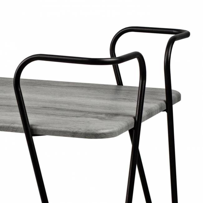 Стол сервировочный Эстер черный/орех гикори grey