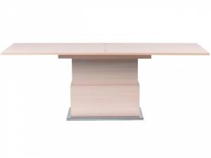 Стол-трансформер Левмар Slide D31/S79 выбеленный дуб/ опоры нерж.сталь