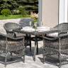 "Сицилия" обеденная группа плетеная, цвет графит