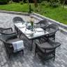 "Амароне" обеденная группа из искусственного ротанга на 6 персон, цвет графит "Амароне" обеденная группа из искусственного ротанга на 6 персон, цвет графит